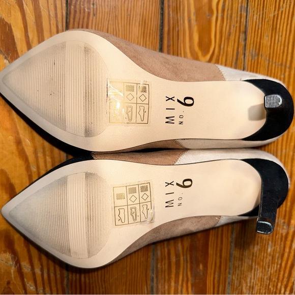 Mix No 6 Necole Fauxe Suede High Heels Color Block Stillettos - Picture 8 of 11